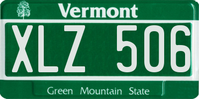 VT license plate XLZ506