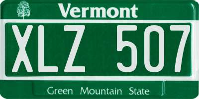 VT license plate XLZ507
