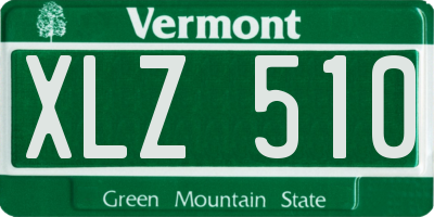 VT license plate XLZ510