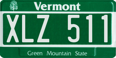 VT license plate XLZ511