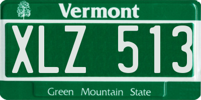 VT license plate XLZ513