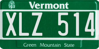 VT license plate XLZ514
