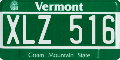 VT license plate XLZ516