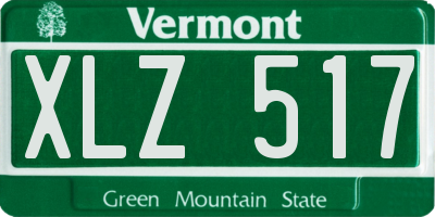 VT license plate XLZ517