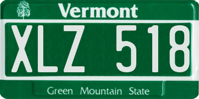 VT license plate XLZ518