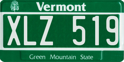 VT license plate XLZ519