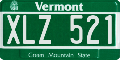 VT license plate XLZ521