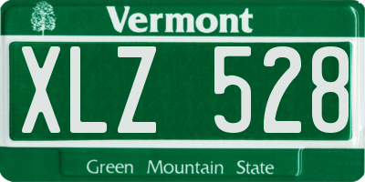 VT license plate XLZ528