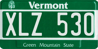 VT license plate XLZ530