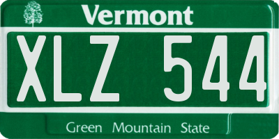 VT license plate XLZ544