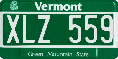 VT license plate XLZ559