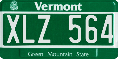 VT license plate XLZ564