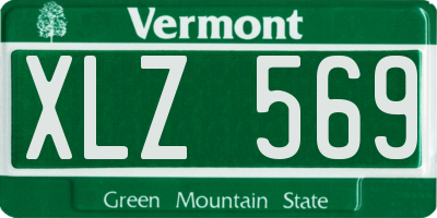 VT license plate XLZ569