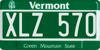 VT license plate XLZ570