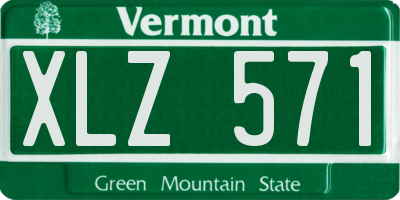 VT license plate XLZ571