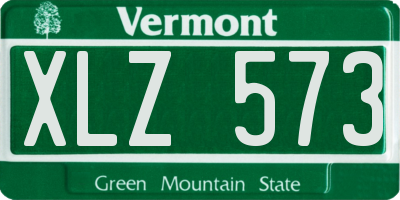 VT license plate XLZ573