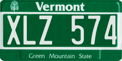 VT license plate XLZ574