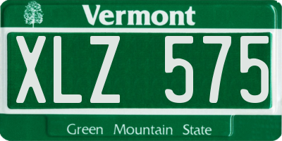 VT license plate XLZ575