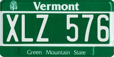 VT license plate XLZ576