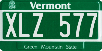 VT license plate XLZ577