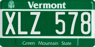 VT license plate XLZ578