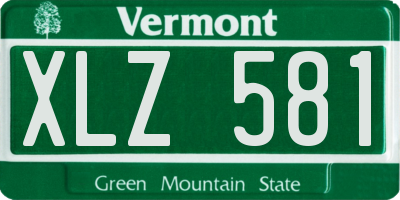 VT license plate XLZ581