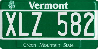 VT license plate XLZ582