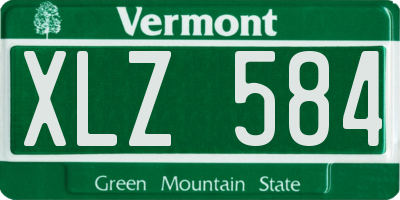 VT license plate XLZ584
