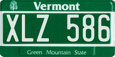 VT license plate XLZ586