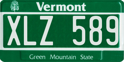 VT license plate XLZ589