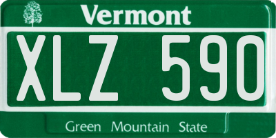 VT license plate XLZ590