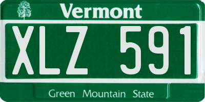 VT license plate XLZ591