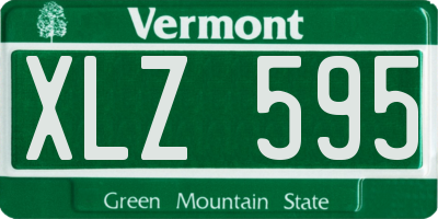 VT license plate XLZ595