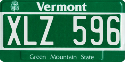 VT license plate XLZ596