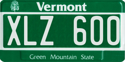 VT license plate XLZ600