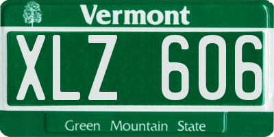 VT license plate XLZ606