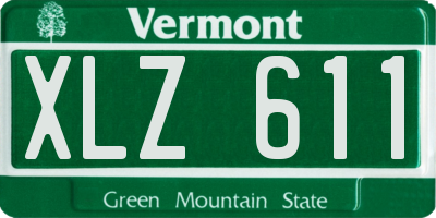 VT license plate XLZ611
