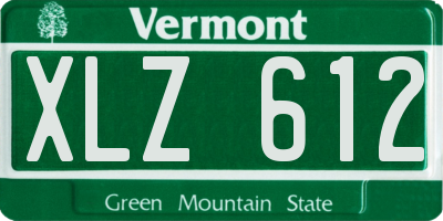 VT license plate XLZ612