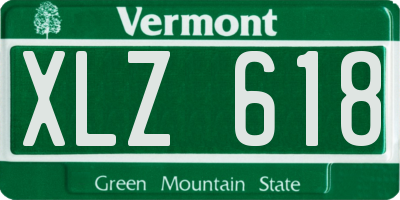VT license plate XLZ618