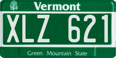 VT license plate XLZ621