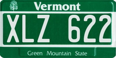 VT license plate XLZ622