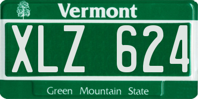 VT license plate XLZ624