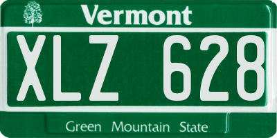 VT license plate XLZ628
