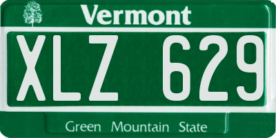 VT license plate XLZ629