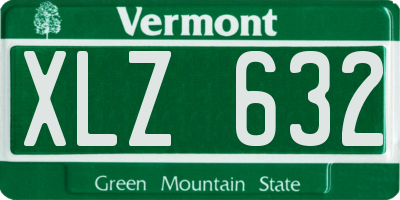 VT license plate XLZ632