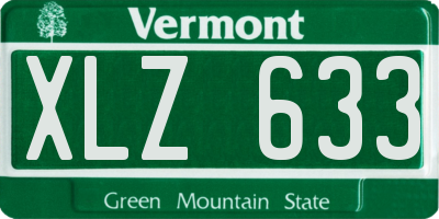 VT license plate XLZ633