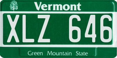 VT license plate XLZ646