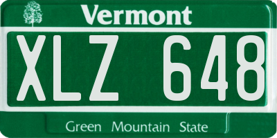 VT license plate XLZ648