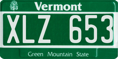 VT license plate XLZ653