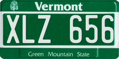 VT license plate XLZ656
